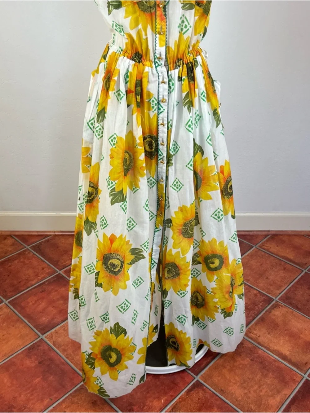 Dolce & Gabbana Sunflower Sleeveless Maxi Dress - Picture 2 of 11